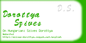 dorottya szives business card